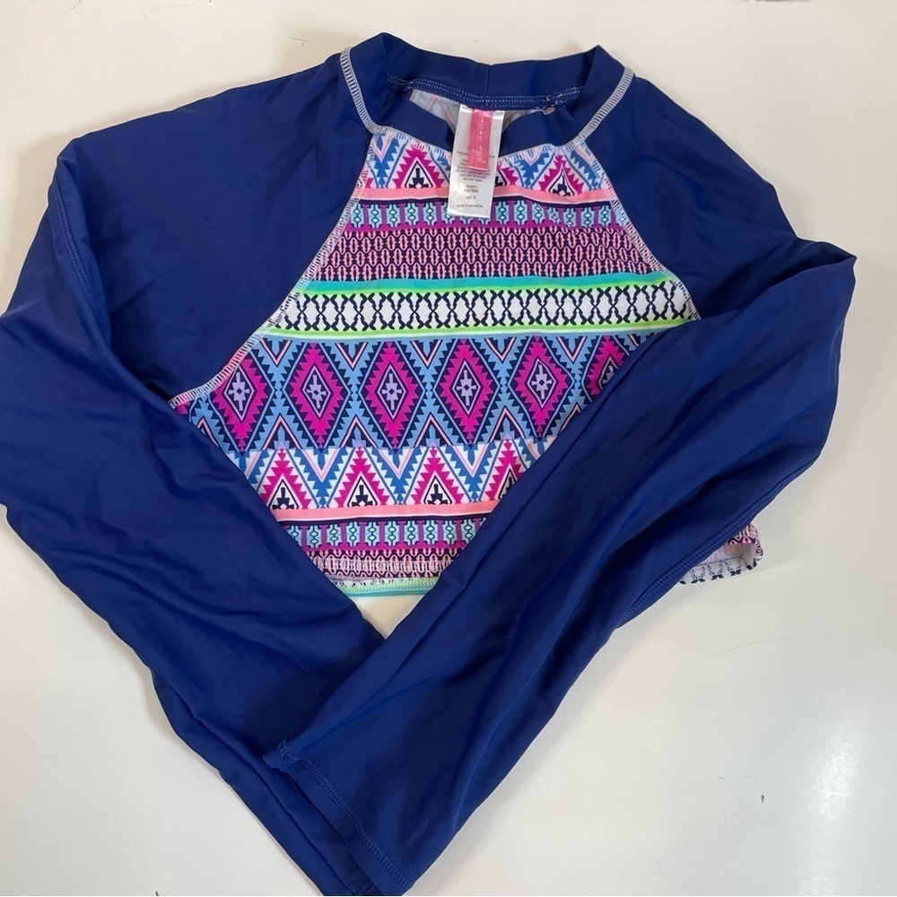 Big Girls long sleeve swim top/ rashguard